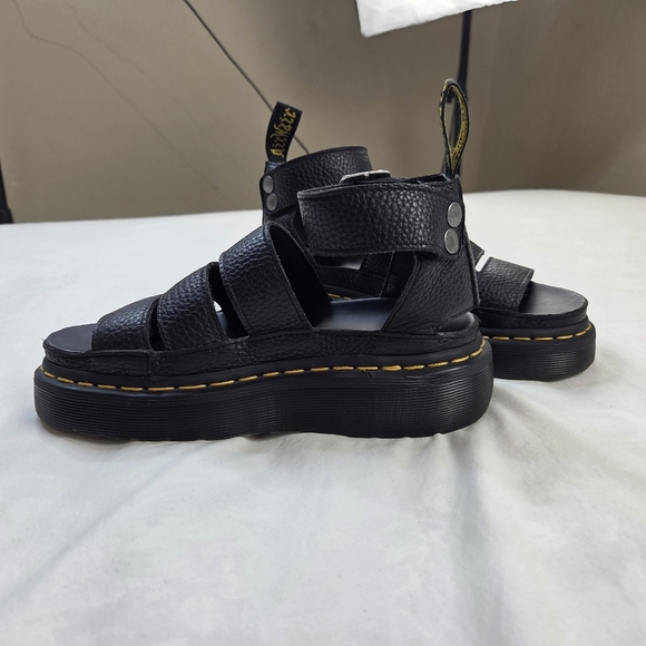 Dr. Martens Clarissa II Quad Platform Sandals Black Leather Size 5US (36EU) - Picture 6 of 13
